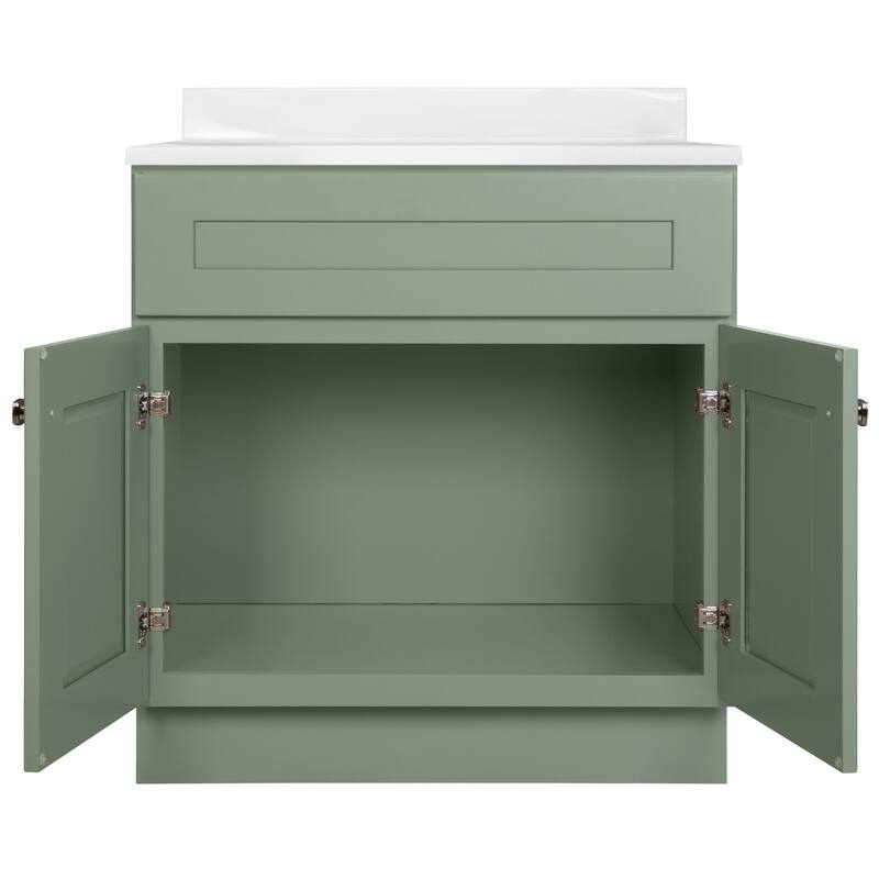 Brookings 31 Inch Assembled Bath Vanity with Single Hole Top