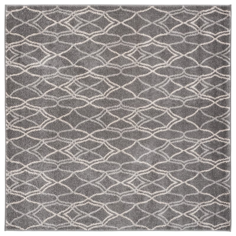 SAFAVIEH Amherst Dursiye Modern Rug - 5' Square - Grey/Light Grey