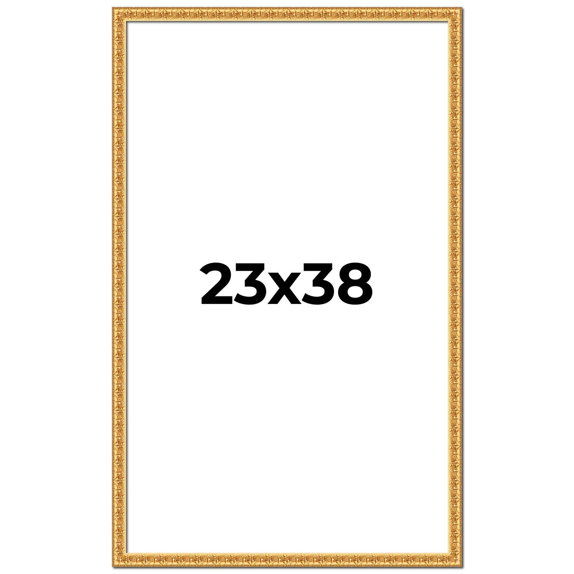23x38 Frame Gold Real Wood Picture Frame Width 1 inches | Interior