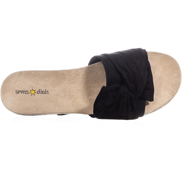 Shop Seven Dials Diva Slip On Tied Fron Slide Sandals Black Free Shipping On Orders Over 45 Overstock 23127056