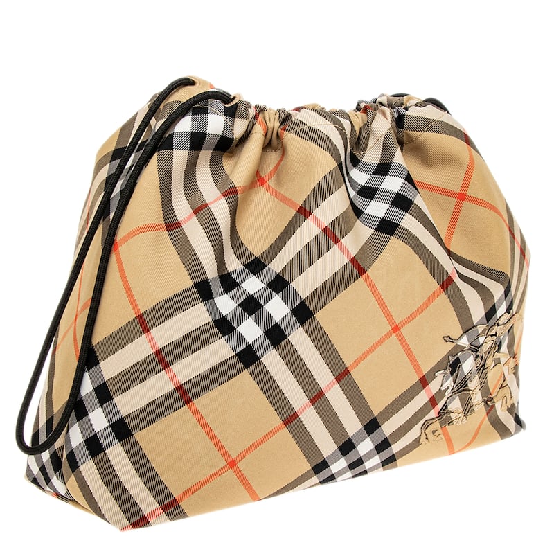 Burberry Classic Check Pouch Bag - Sand