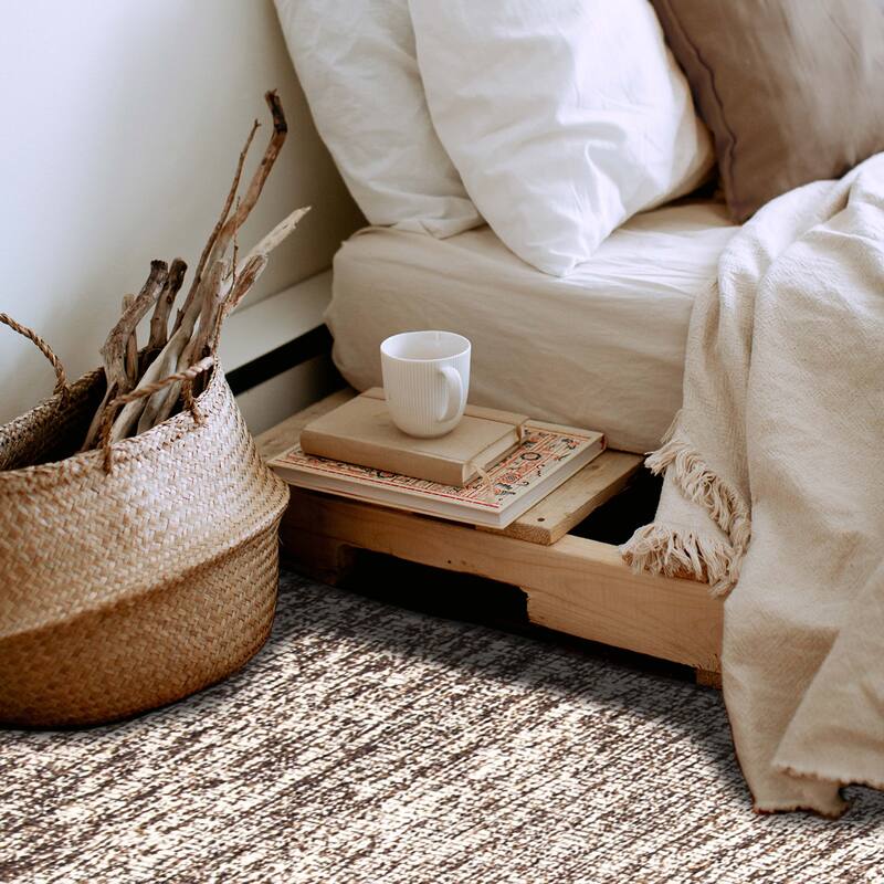 ECARPETGALLERY Braid weave Sienna Cream Wool Rug - 5'1 x 7'7