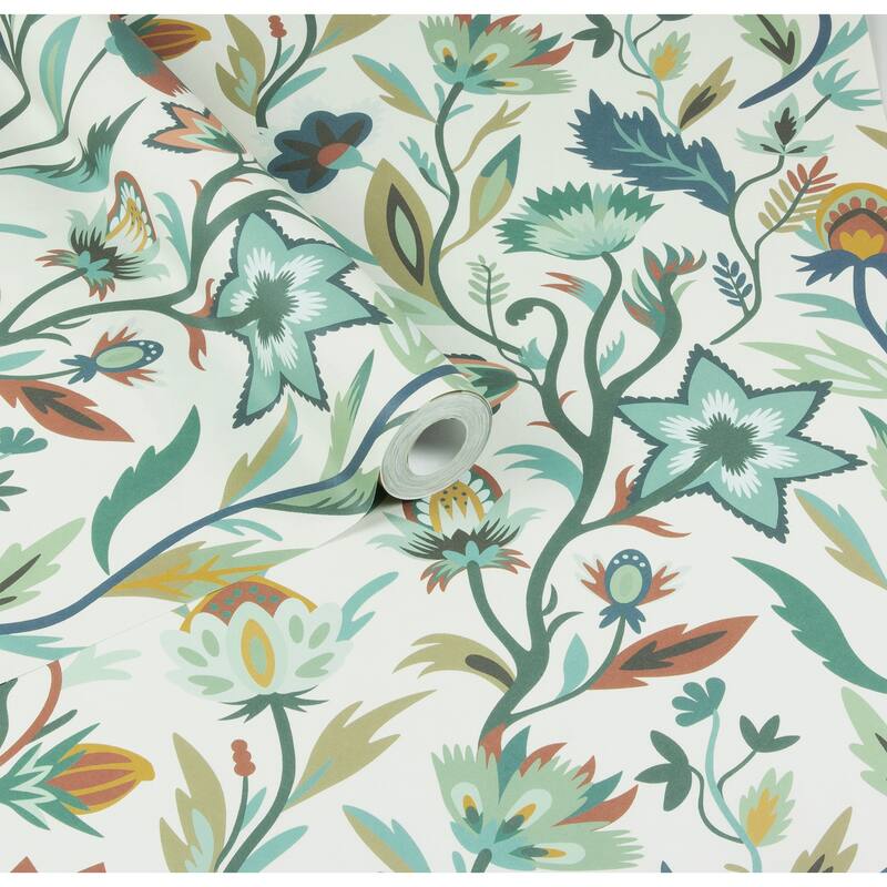 Arthouse Mallory Blue Vivid Floral Wallpaper