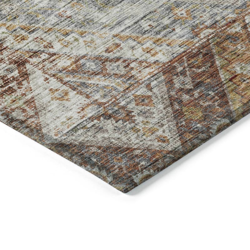 Machine Washable Indoor/Outdoor Traditional Ali Chantille Rug