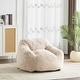 preview thumbnail 1 of 12, Christopher Knight Home-Madison Fabric Bean Bag Chair Beige