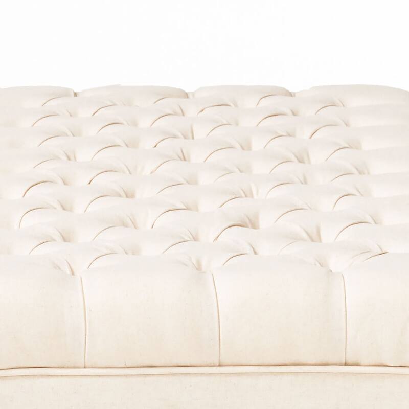 Classic Stylish Upholstered Storage Bench with Tufted Button Decoration Seat