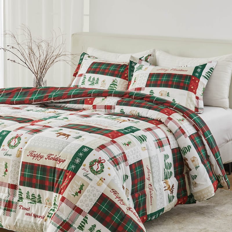 Linery & Co. Holiday Down Alternative Comforter and Sham Set