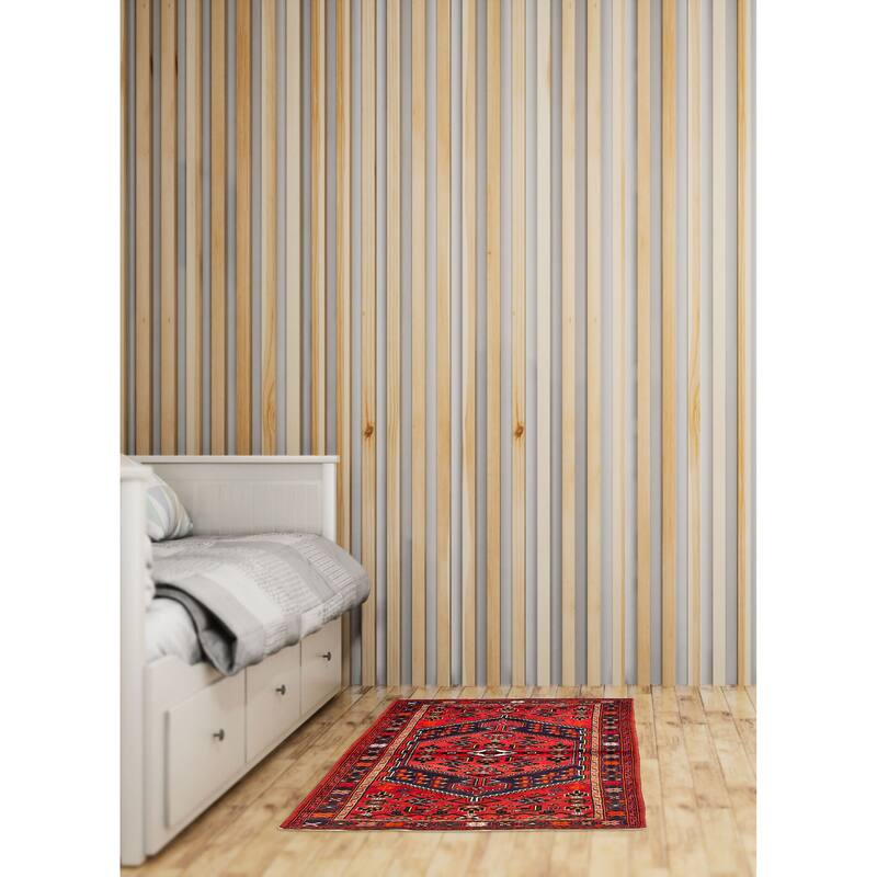 ECARPETGALLERY Hand-knotted Andelz Red Wool Rug - 4'0 x 6'4