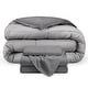 preview thumbnail 50 of 54, Bare Home Down Alternative Reversible Bed-in-a-Bag Light Grey/Grey, Sheets: Grey - Twin