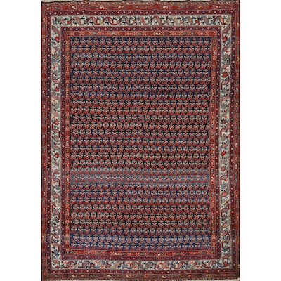 Vegetable Dye Malayer Persian Antique Rug Hand-Knotted Wool Carpet - 4'9"x 6'4"
