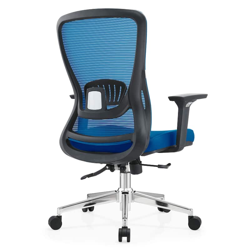 Cotton Office Chair with Mesh Mid-Back Adorit Series by LeisureMod