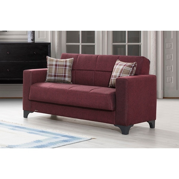 Burgundy loveseat on sale