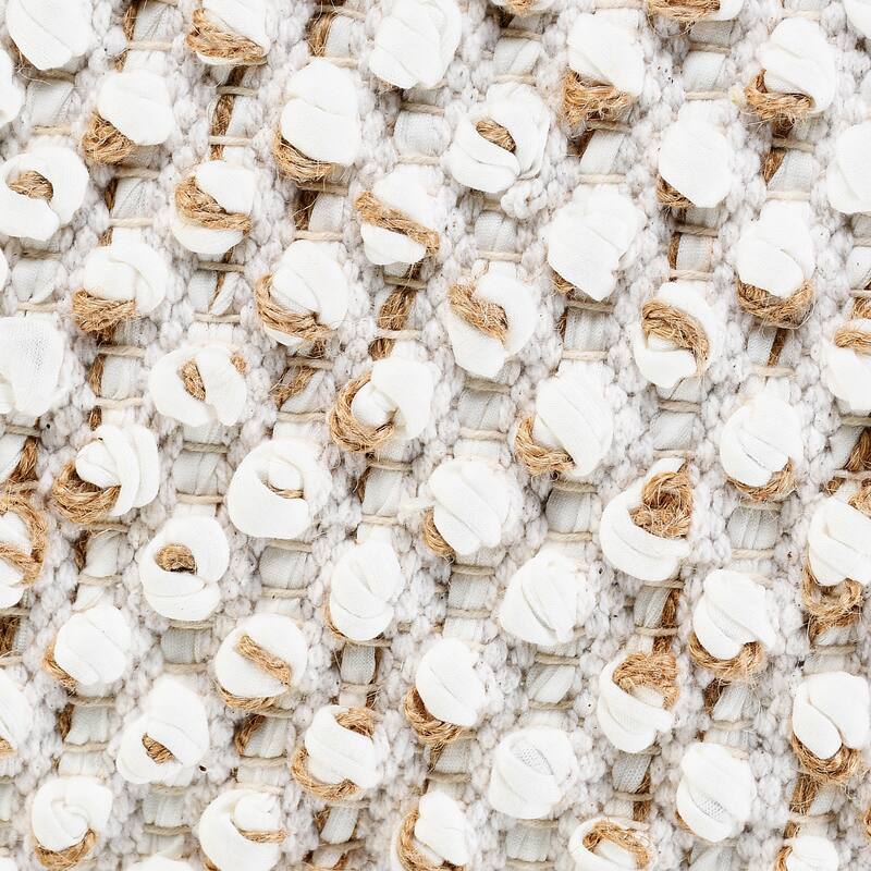 Reela Textured Jute and Cotton Lumbar Throw Pillow by Sevita