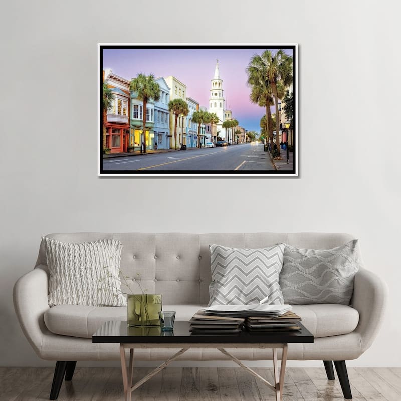 iCanvas "Southern Charm, Charleston South Carolina" by Susanne Kremer Framed Canvas Print