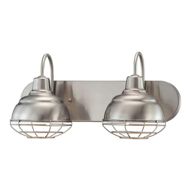 Millennium Lighting Neo-Industrial 2 Light Bathroom Vanity Fixture - Satin Nickel