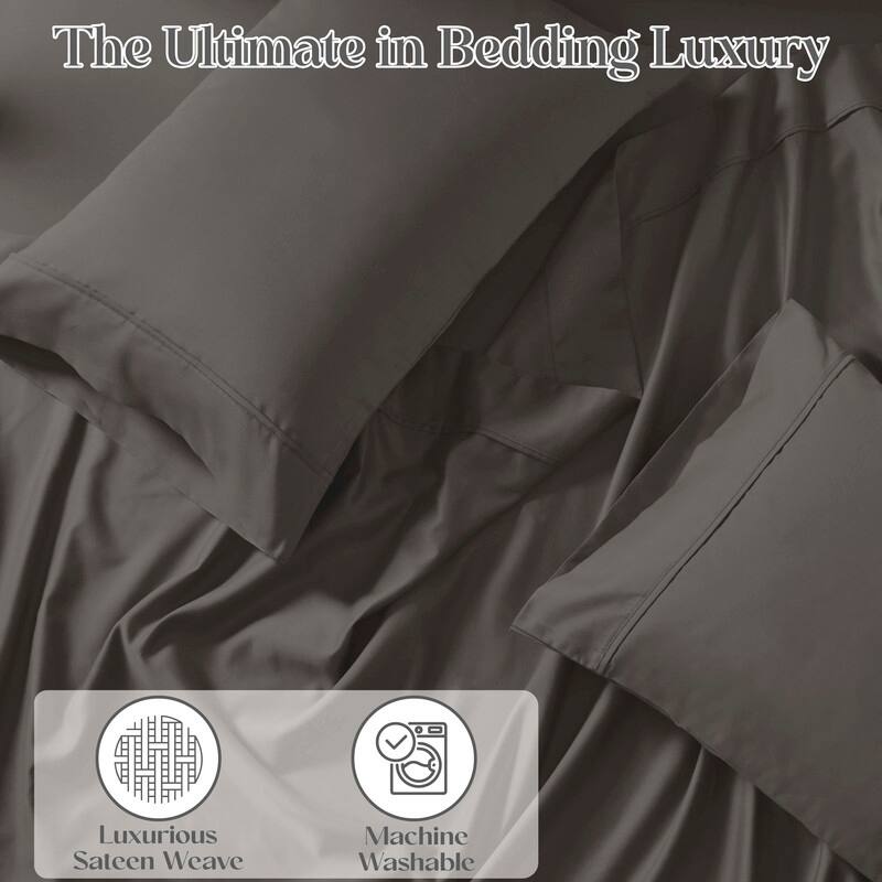 Superior Cotton Blend Solid 1500 Thread Count Deep Pocket Bed Sheet Set