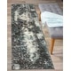 preview thumbnail 1 of 5, World Rug Gallery Modern Abstract Soft Plush Shag Area Rug 2' x 7' - Blue
