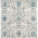 preview thumbnail 87 of 111, SAFAVIEH Madison Belle Boho Glam Paisley Pattern Area Rug 3' Square - Cream/Light Grey - Square
