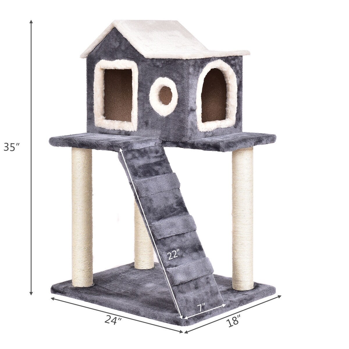Shop Gymax 36 Cat Tree Kitten Activity Tower Furniture Room