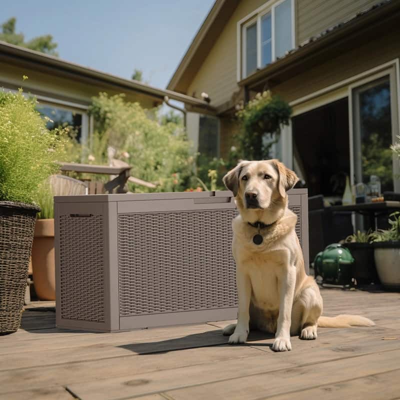 Outdoor Patio Storage Resin Lockable Deck Box