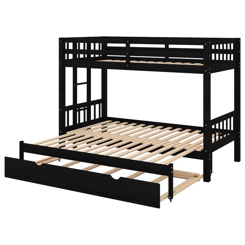 Twin over Pull-Out Bunk Bed with Trundle and Stairway