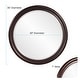 preview thumbnail 6 of 5, Allan Andrews Round Bronze Wood Framed Wall & Accent Mirror - 36"D