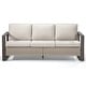 preview thumbnail 17 of 29, Cozywor Wicker Outdoor Patio Sofa Steel Frame with Beige Cushions