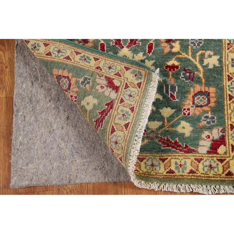 Green Floral Kazak Oriental Foyer Rug Hand-Knotted Wool Carpet - 2'0" x 3'0"