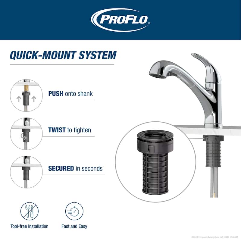PROFLO PFXC6517 1.5 GPM Single Hole Pull Out Kitchen Faucet