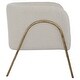 preview thumbnail 6 of 8, Uttermost Jacobsen Off White Shearling Accent Chair - 27"W x 28.5"H x 27"D
