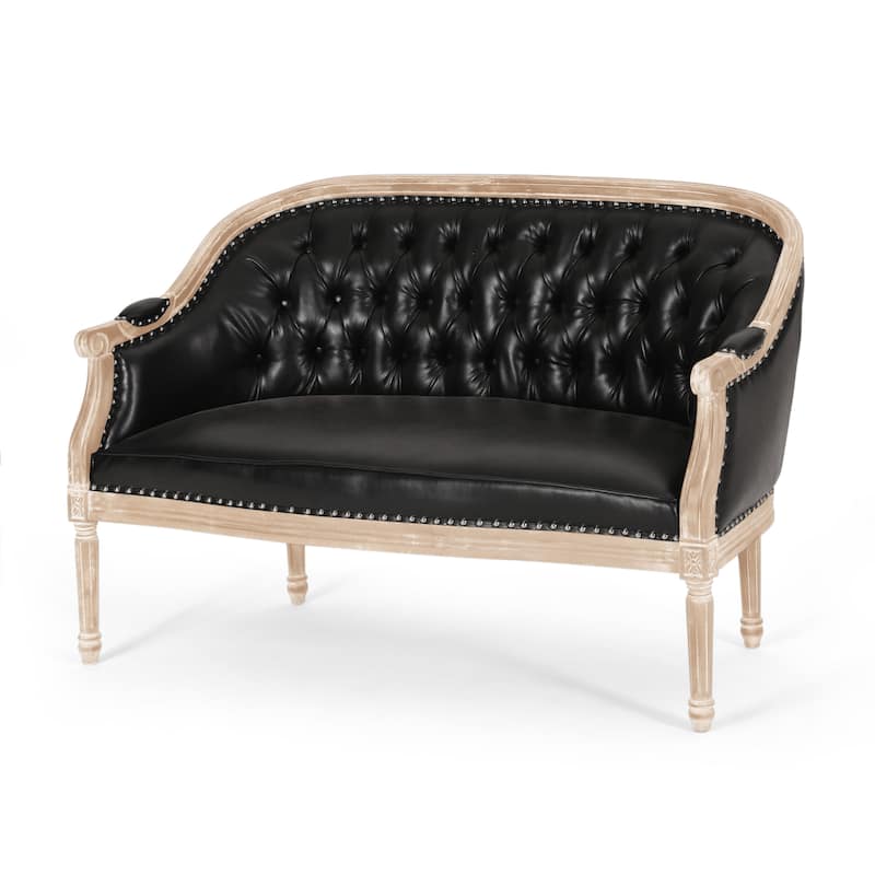 Faye Tufted Upholstered Loveseat by Christopher Knight Home