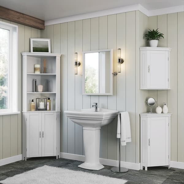 Somerset Corner Wall Cabinet White Overstock 31444383