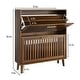 preview thumbnail 9 of 12, Shoe Cabinet, Shoe Storage Cabinet with Louvered 2 Flip Drawers, Freestanding Shoe Organizer Cabinet