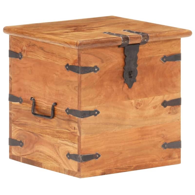 vidaXL Chest 15.7"x15.7"x15.7" Solid Acacia Wood