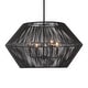 preview thumbnail 1 of 6, Uttermost Suva 4 Light Black Rope Pendant - 16H x 28 Dia in.