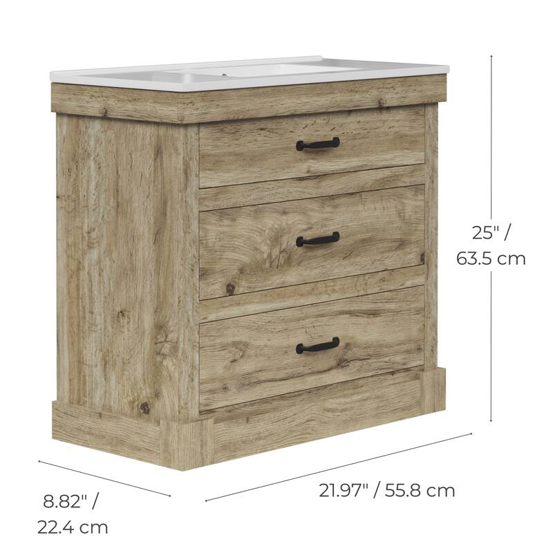 Teamson Home Donovan 36" Single Bathroom Vanity with Square Sink