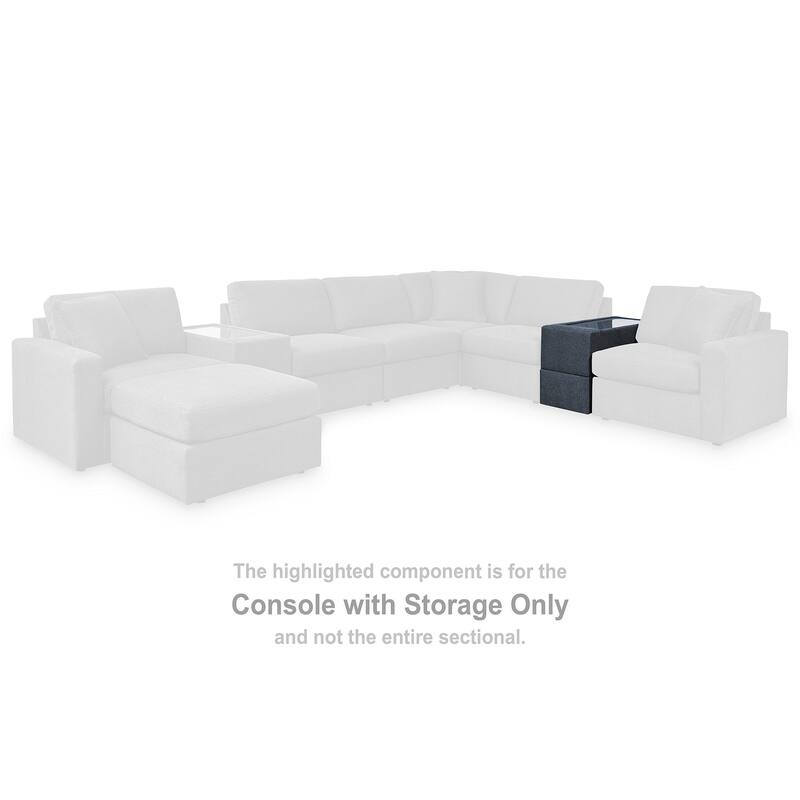 Signature Design by Ashley Modmax Dark Blue 3-Piece Sectional - 93"W x 37"D x 36"H