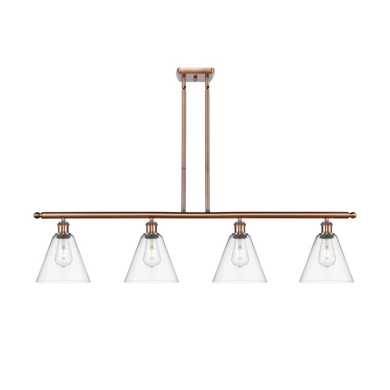 Innovations Lighting 516-4I-11-48 Berkshire Linear Berkshire 4 Light - Antique Copper / Clear