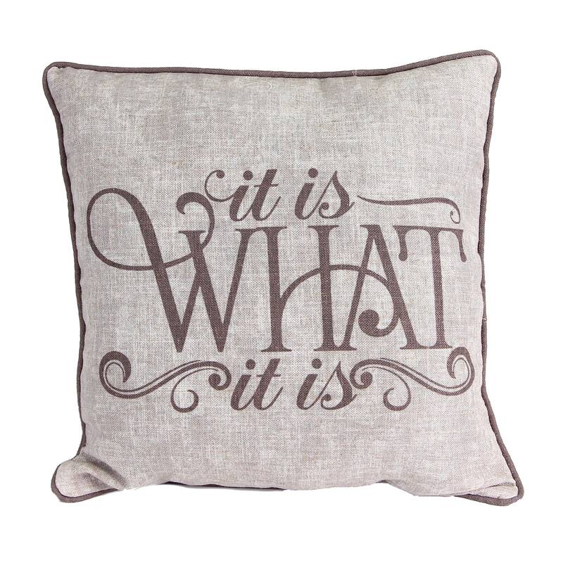 18" x 18" Novelty Reversible Indoor Throw Pillow with Welt - Is it What