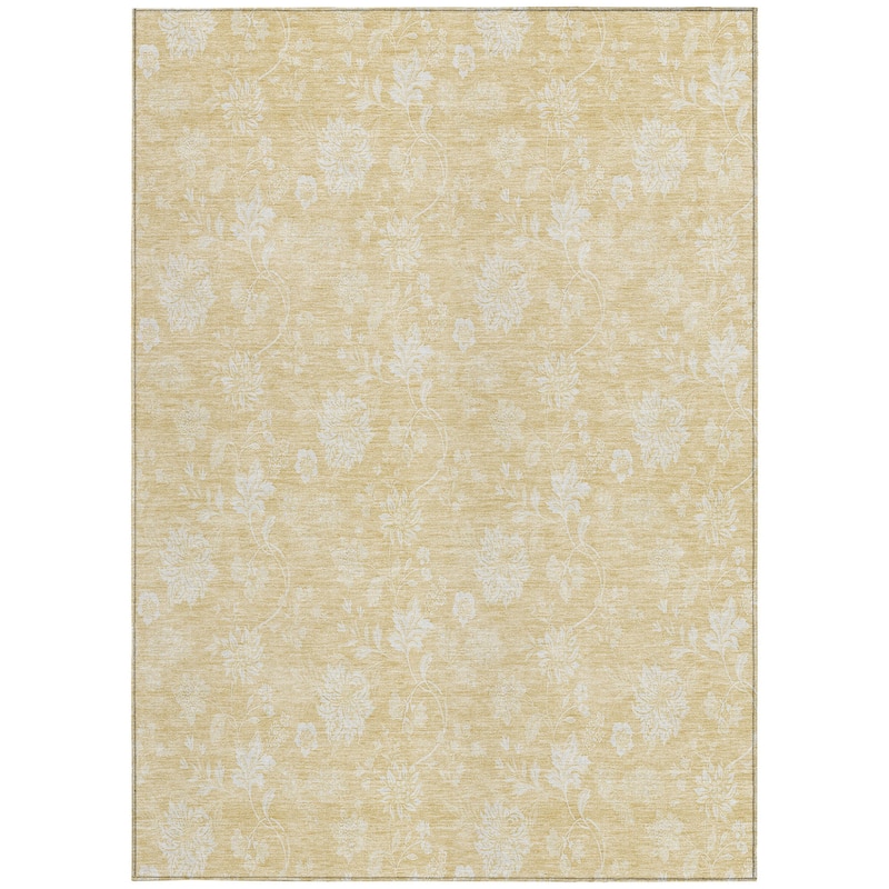HomeRoots Floral Transitional Rectangle Outdoor Rug