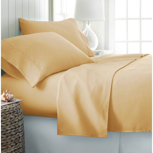 Becky Cameron Ultra-soft Deep Pocket Microfiber 4-piece Bed Sheet Set - Full - Gold