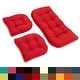 preview thumbnail 2 of 0, Twill 3-piece Indoor Settee Cushion Set