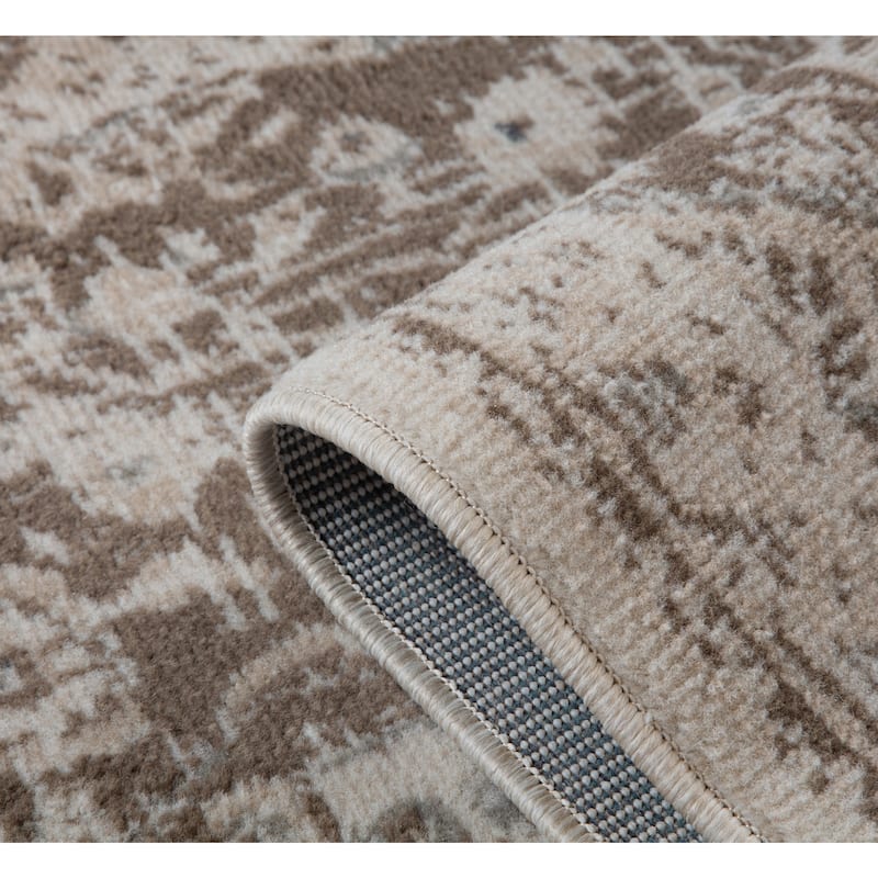 Alana Imara Light Cream Medallion Area Rug