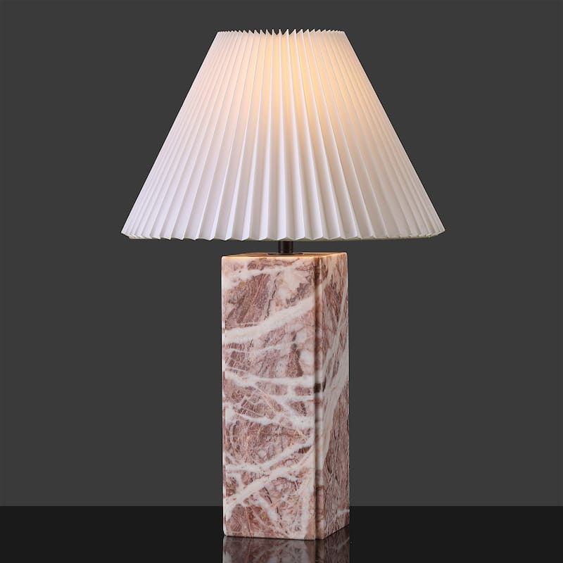 SAFAVIEH Couture Mackenzie Square Marble Table Lamp - 16"W x 16"D x 25"H