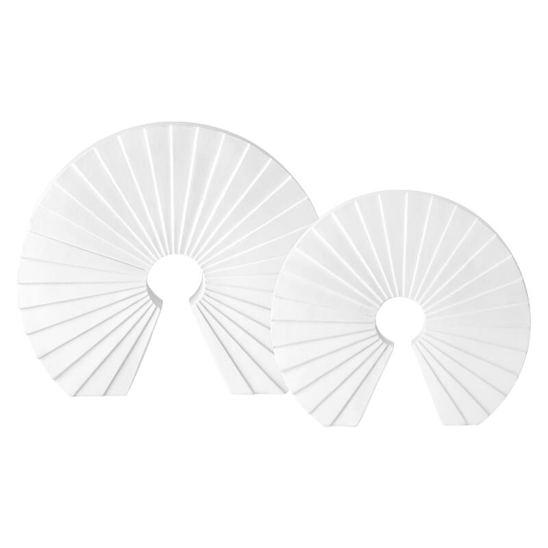 American Art Decor Cascading Curls 2-Piece Resin Table Top Decor Set in White - 9.25" x 10.75", 8" x 8.75"