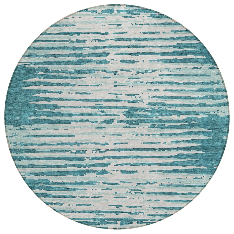 Machine Washable Indoor/ Outdoor Ombre Chantille Abstract Rug