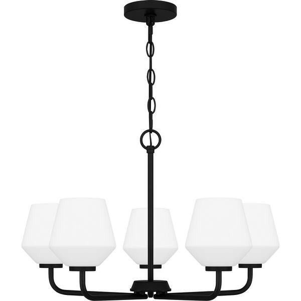 slide 2 of 6, Nielson Five Light Chandelier Matte Black