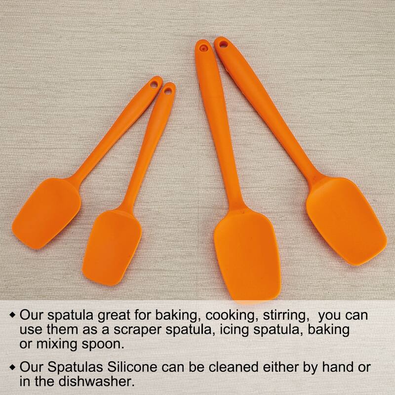 4 Pcs Silicone Heat Resistant Non-scratch Turners Non Sticky Spatula