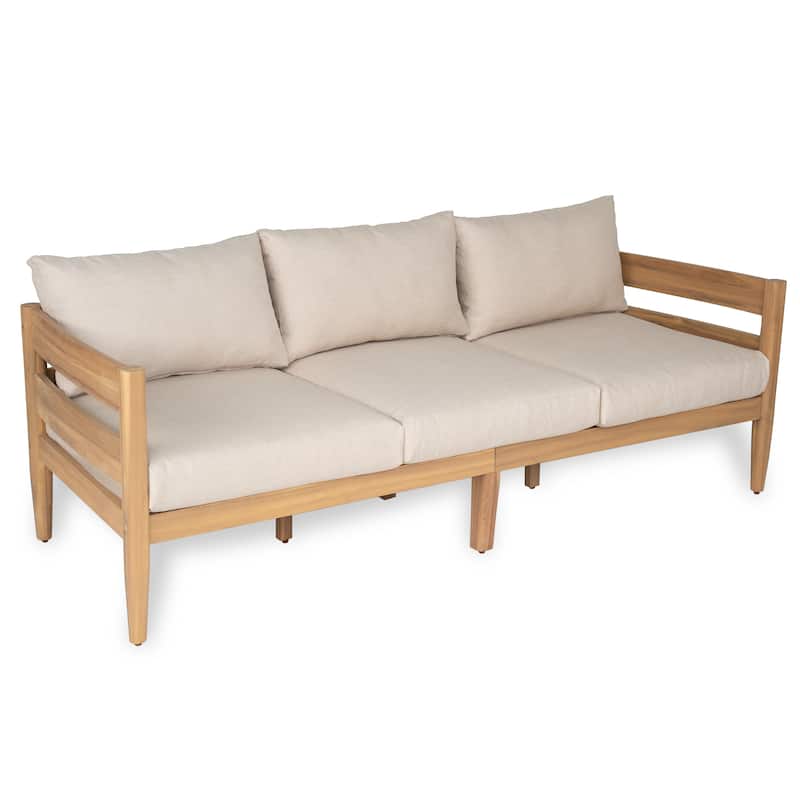 Christopher Knight Home- Avery Curved Acacia Wood Outdoor 5 Piece Chat Set