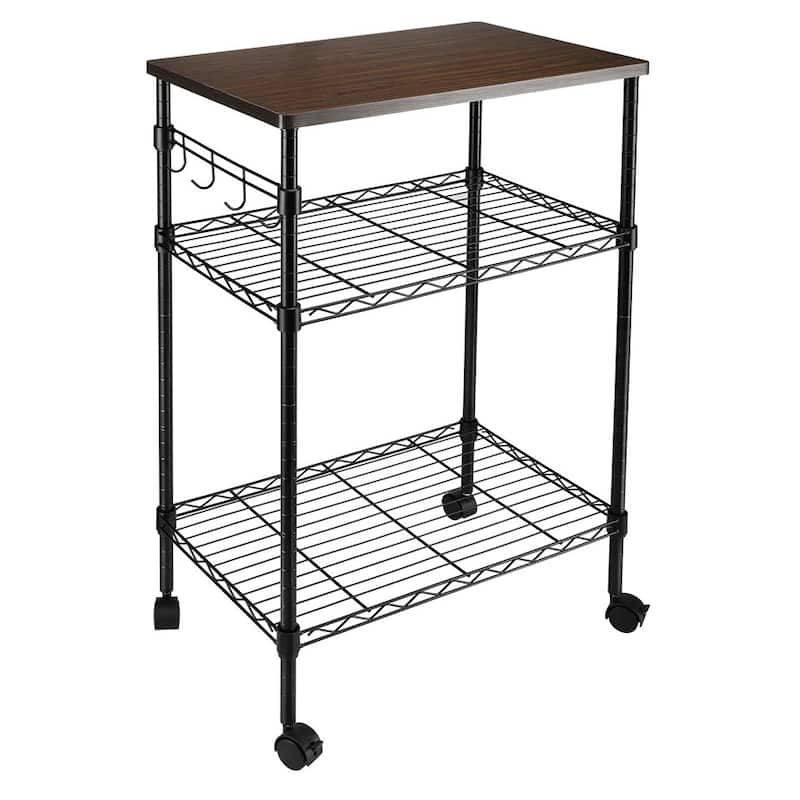 3-Tier Kitchen Utility Cart Black
